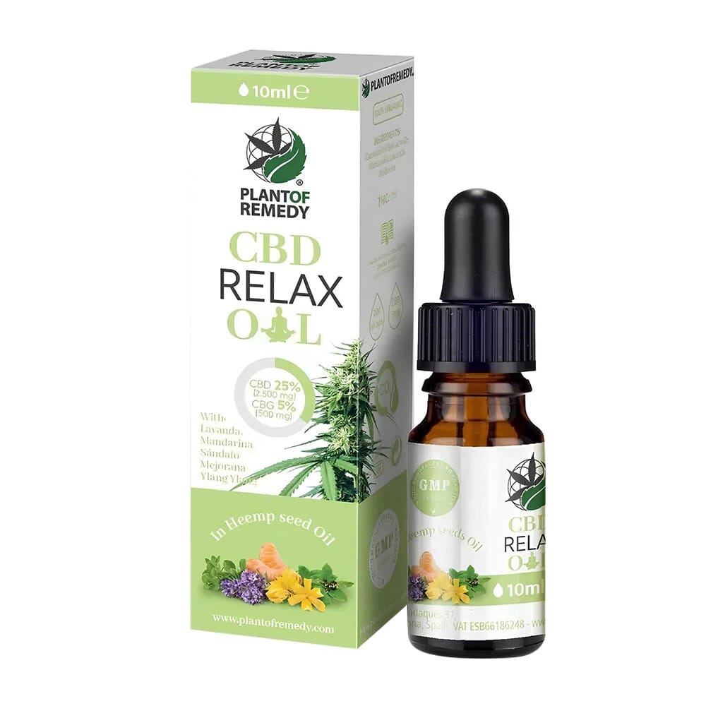 Hemp Oil 25% CBD 5% CBG Relax 10ml | CBD Hemp Oils | Plant of Remedy